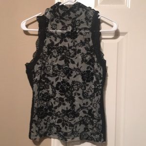 Express sleeveless lace top